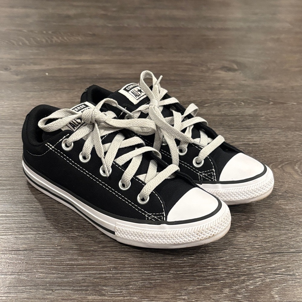 Converse Black and White Youth Sneakers size 2